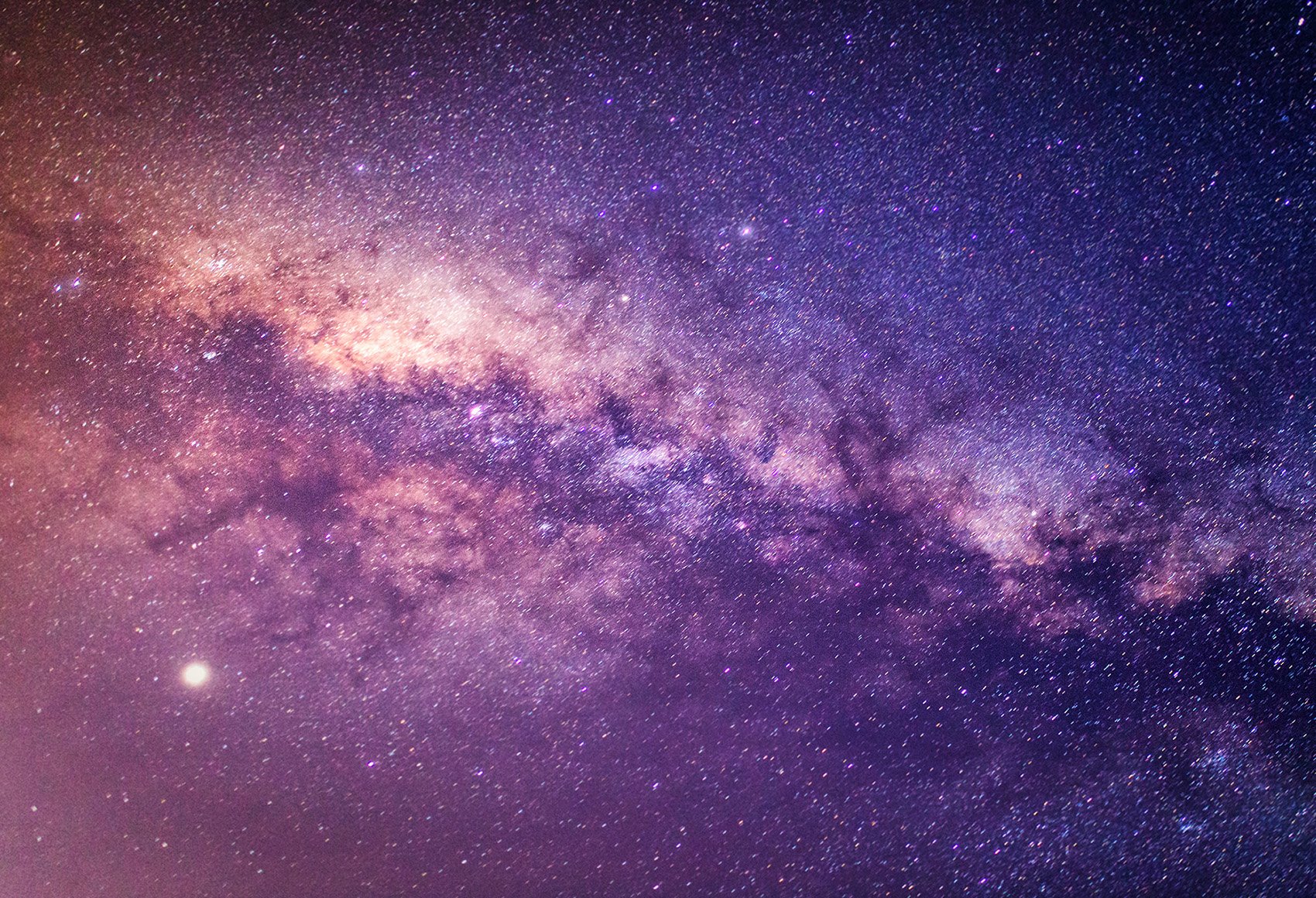 Milky way galaxy in the night sky