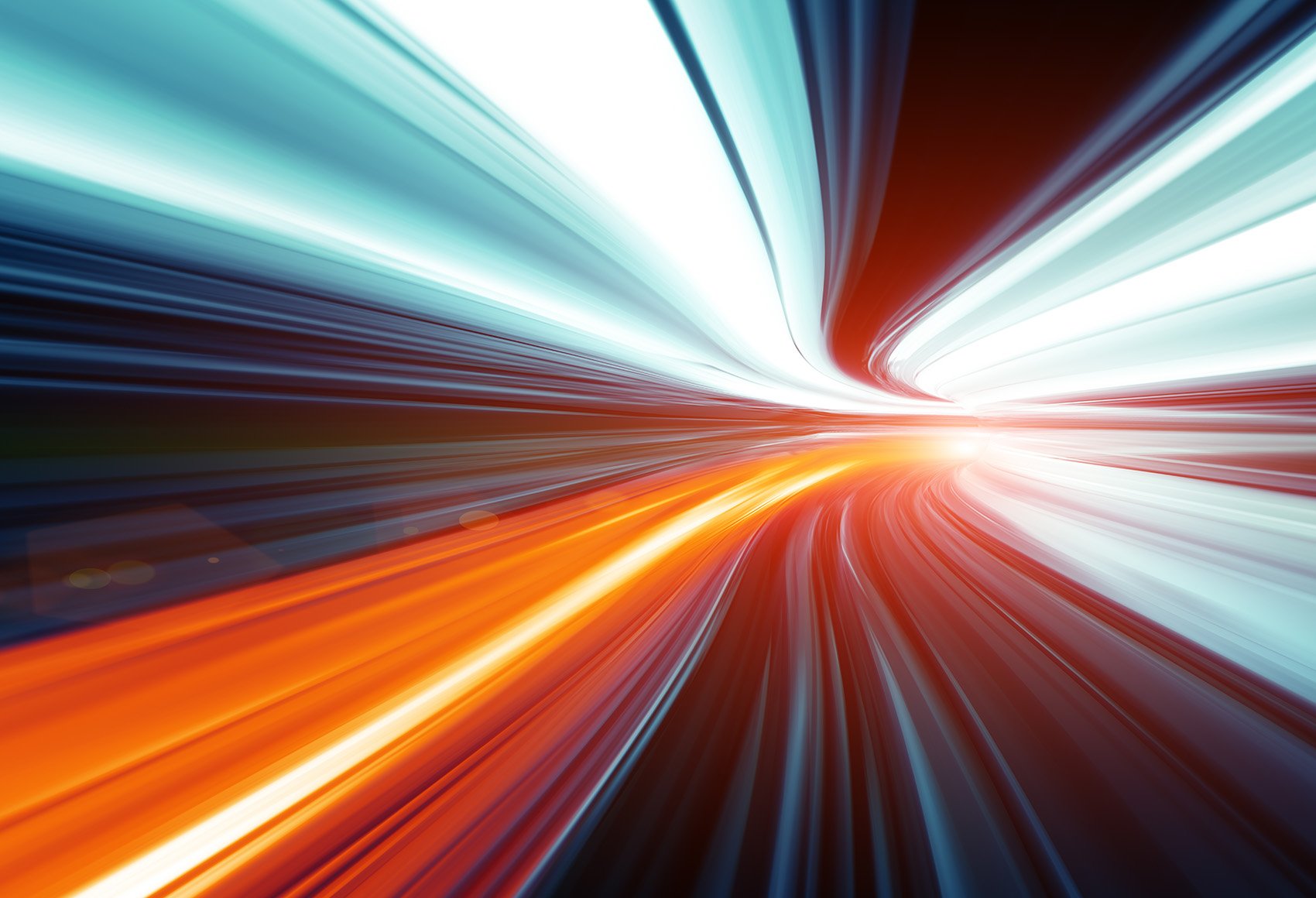 Stroke of blue and red blurred lines