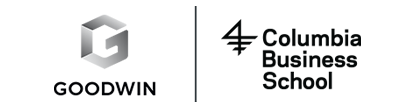Logo lockup of Goodwin and Columbia Business School