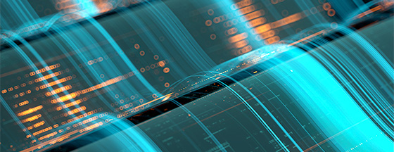 abstract illustration of digital data streams and technology