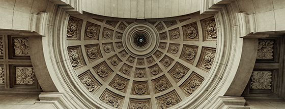 Interior of government building dome