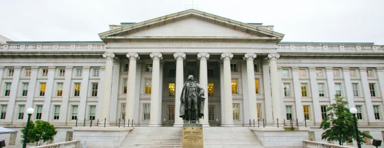 U.S. Treasury Building in Washington DC