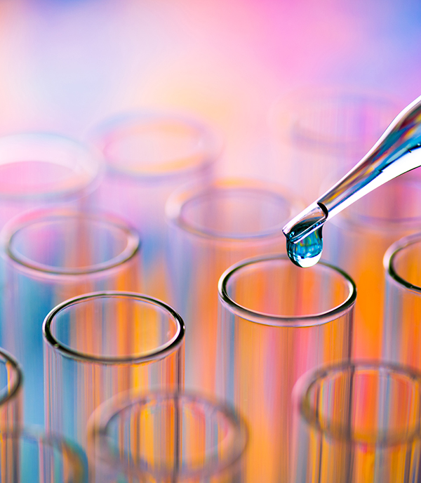 Test tubes and a pipette