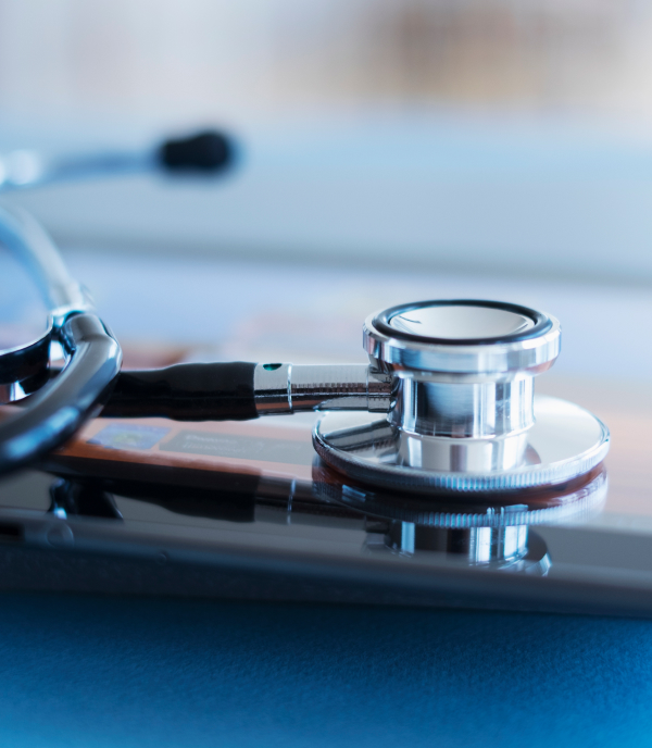Stethoscope on a tablet