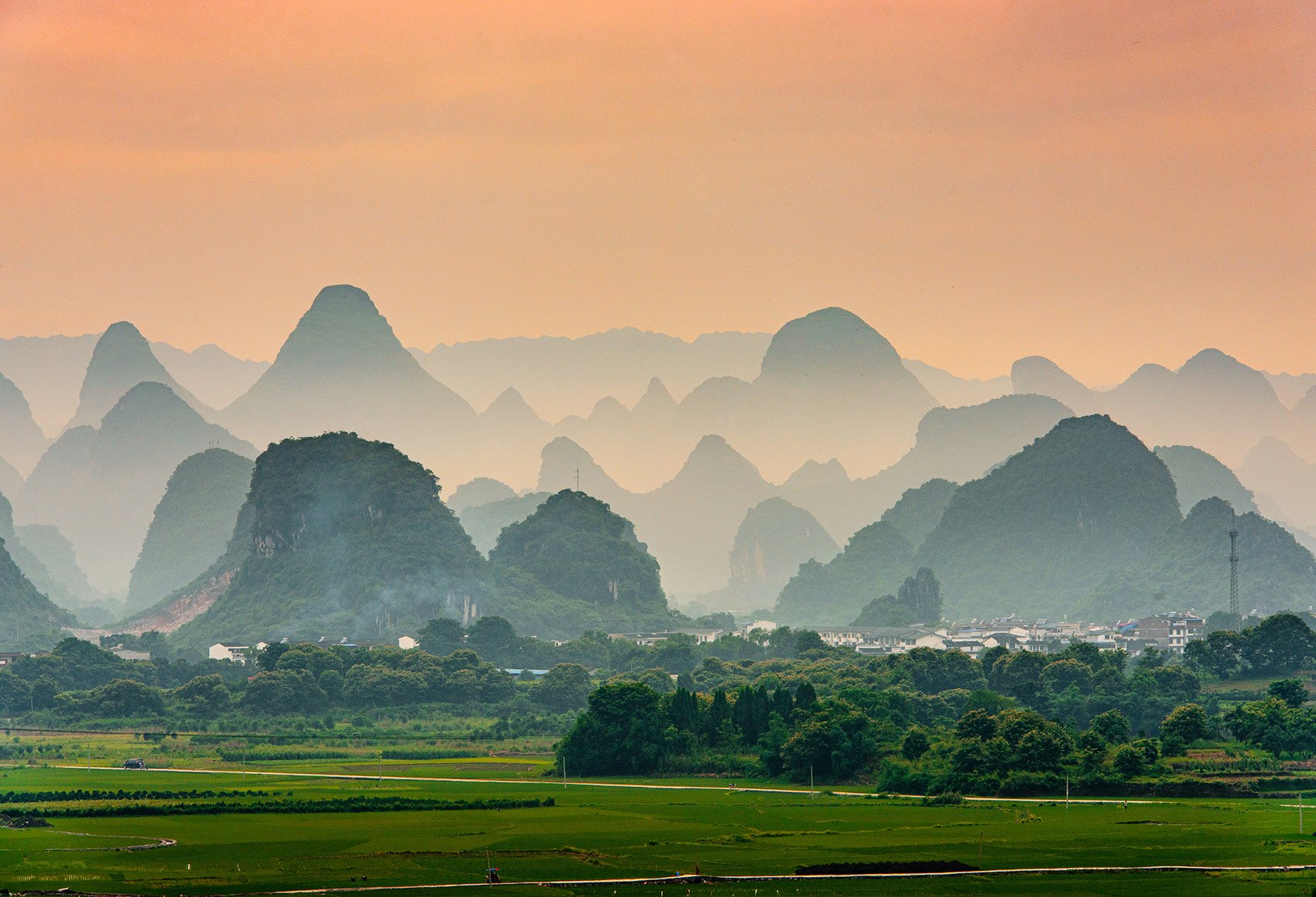 Guilin Mountains in Guangxi Zhuang Autonomous Region, China