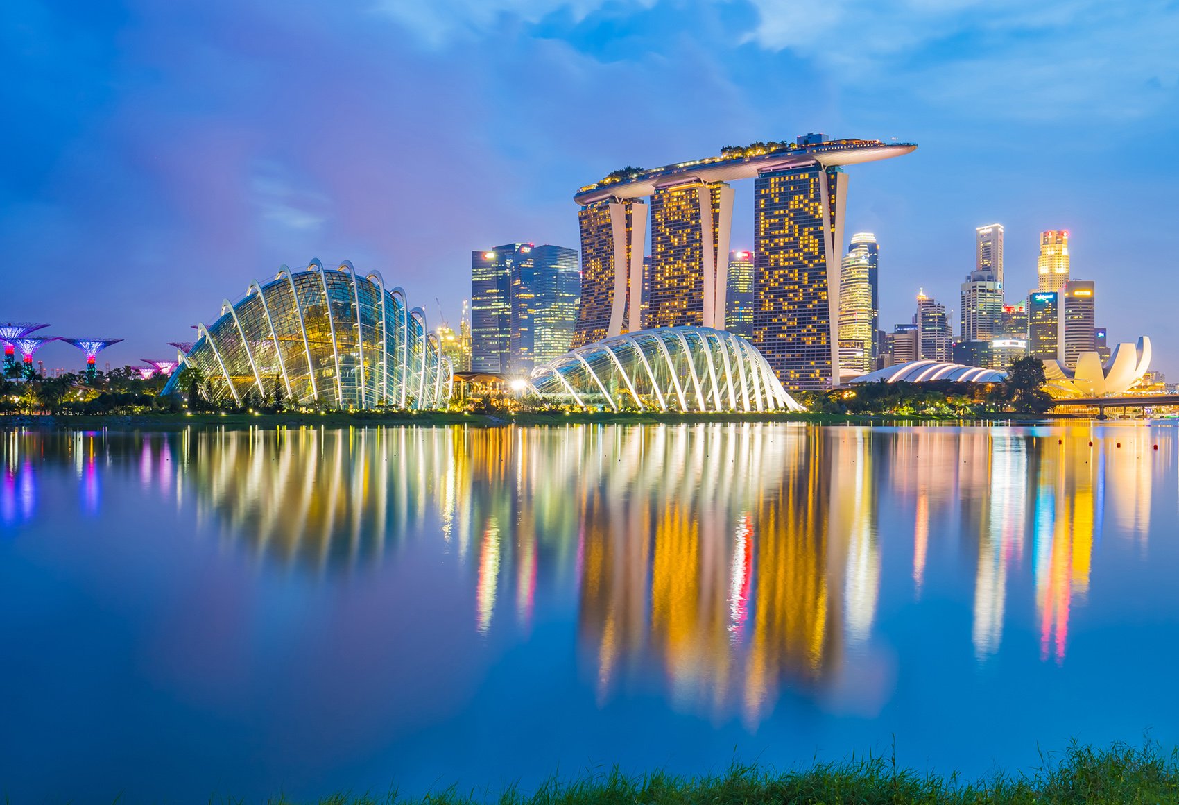 Marina Bay Sands Singapore Hotel at night