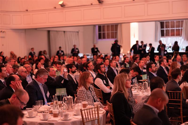 Panelists in discussion during the Columbia Business School real estate conference.