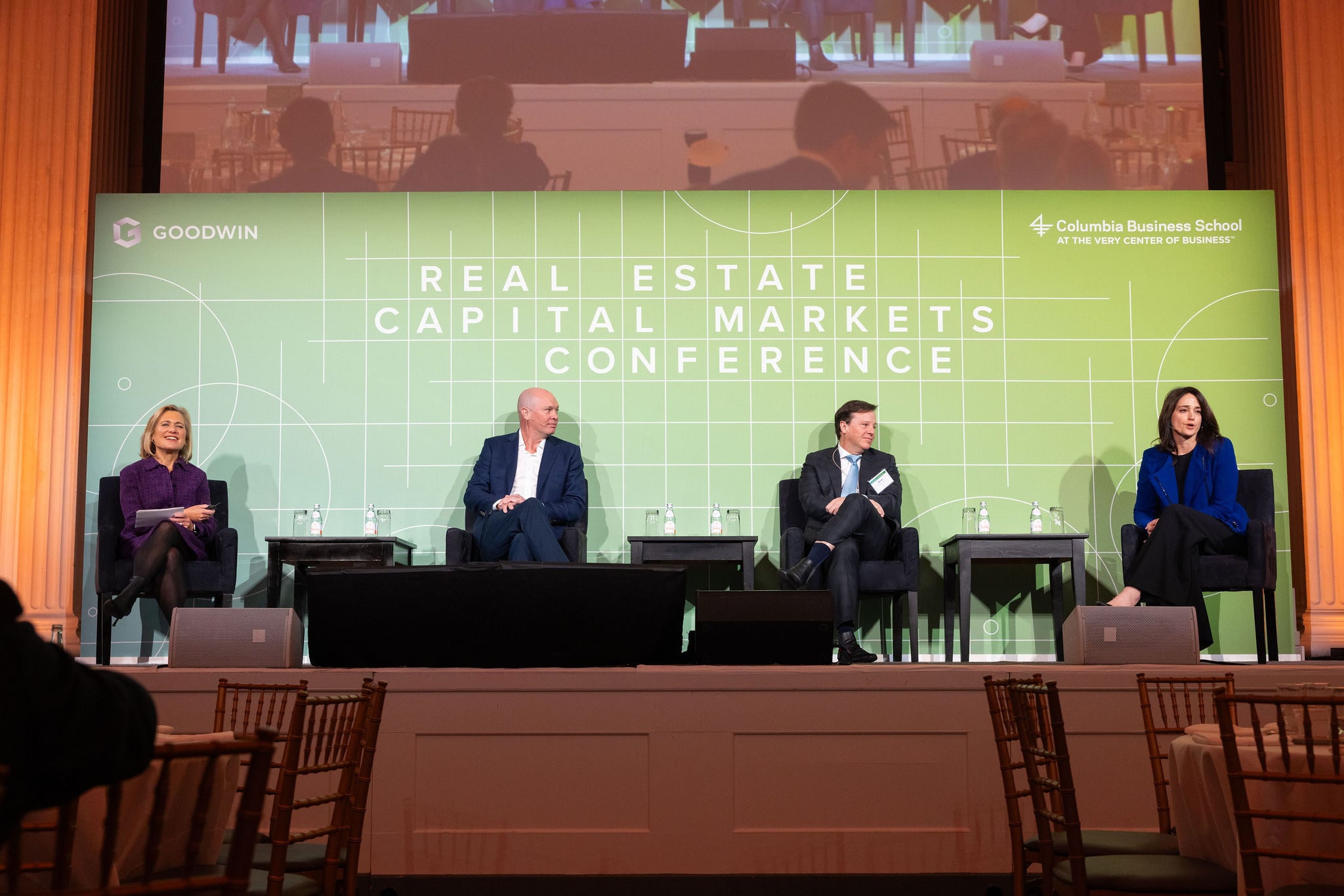 Full audience view inside the ballroom at the Goodwin and Columbia Business School Real Estate Capital Markets Conference.