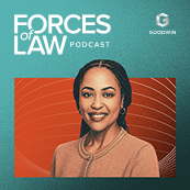 Forces of Law podcast artwork for Episode 2, featuring Liza Craig.