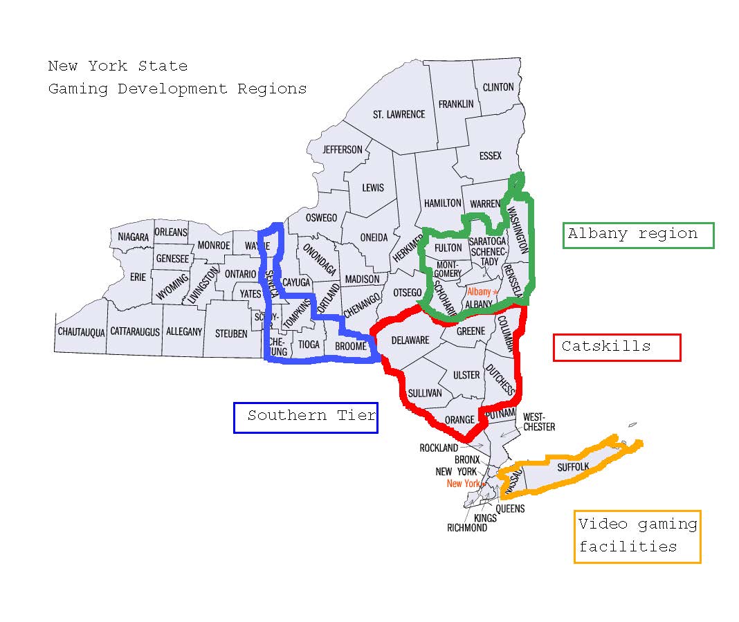 Casino upstate ny map counties