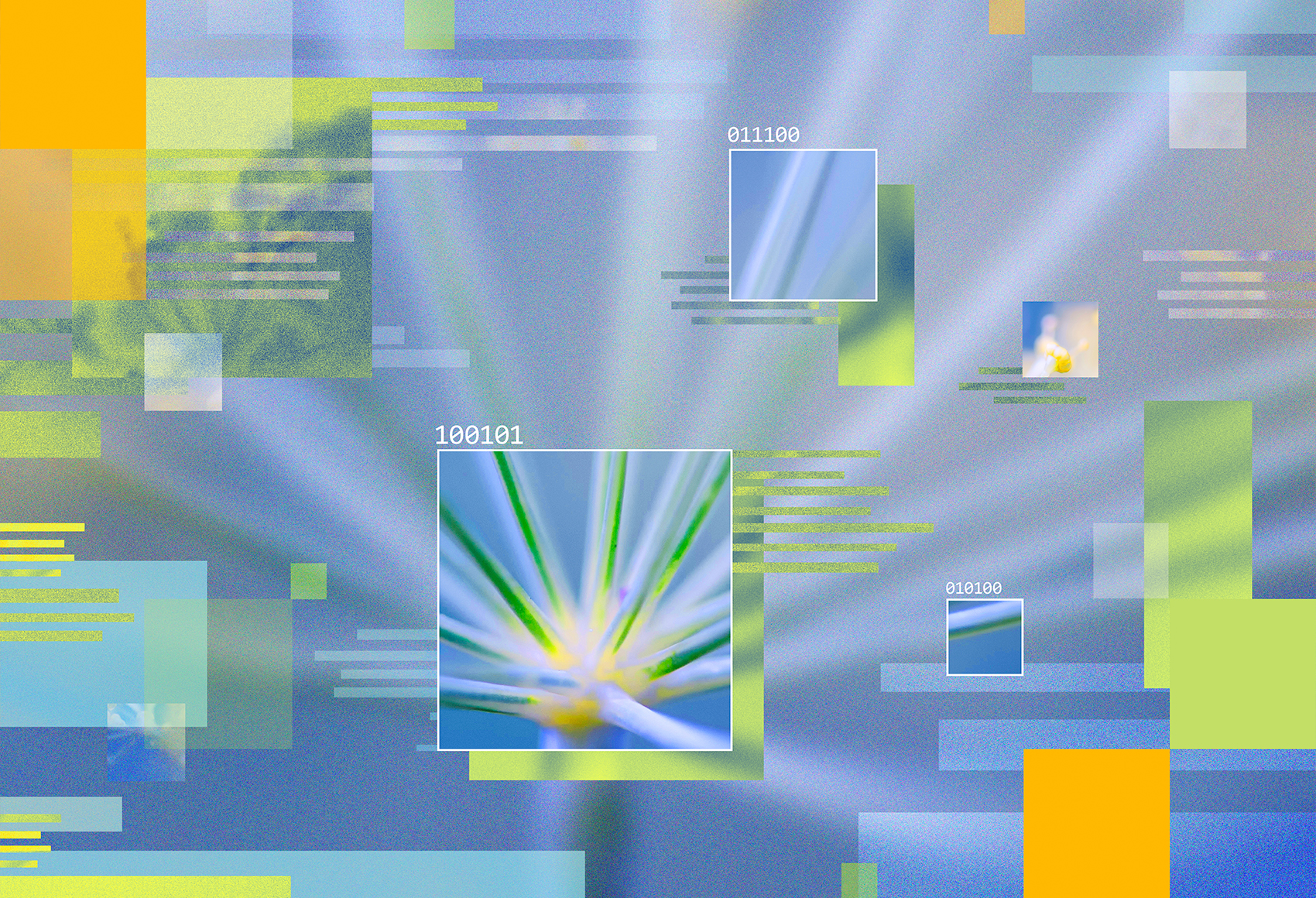 Abstract digital art piece that appears to represent data visualization