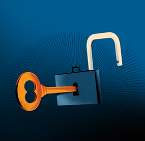 A key inside a padlock that is now open