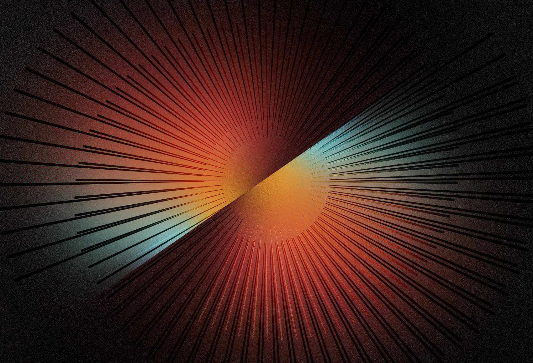 A starburst multicolored graphic design render