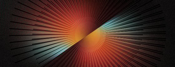 A starburst multicolored graphic design render