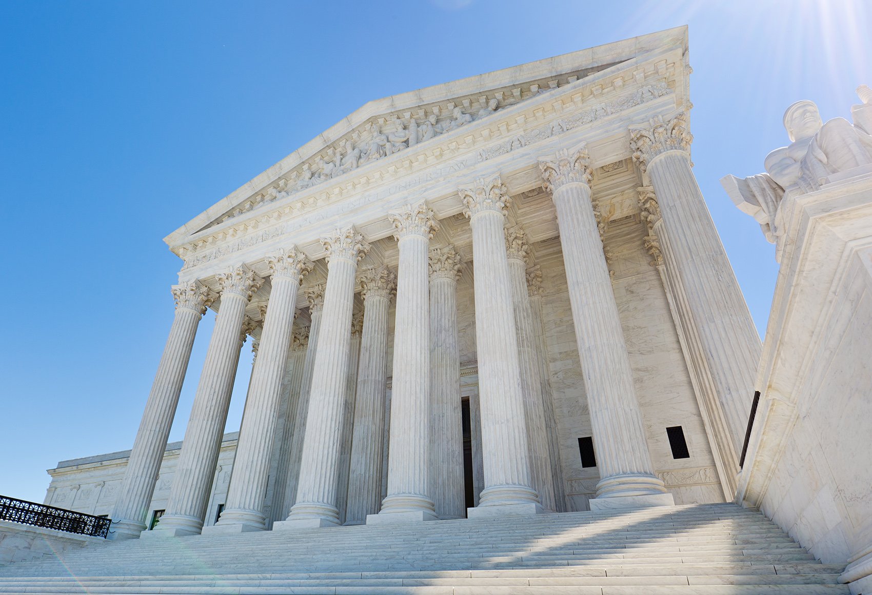 Marble steps leading up to a supreme court