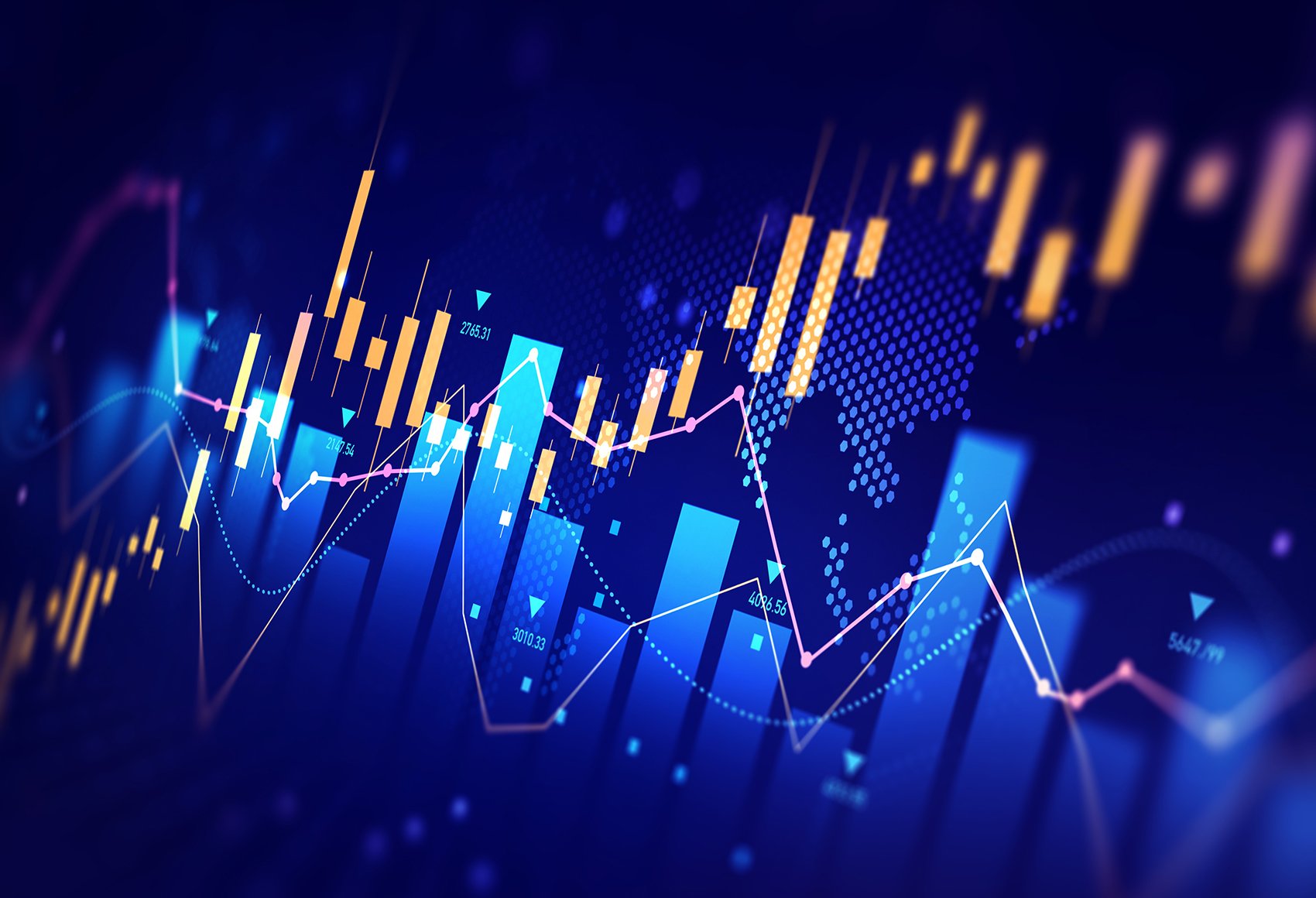 An image of a stylized representation of financial data