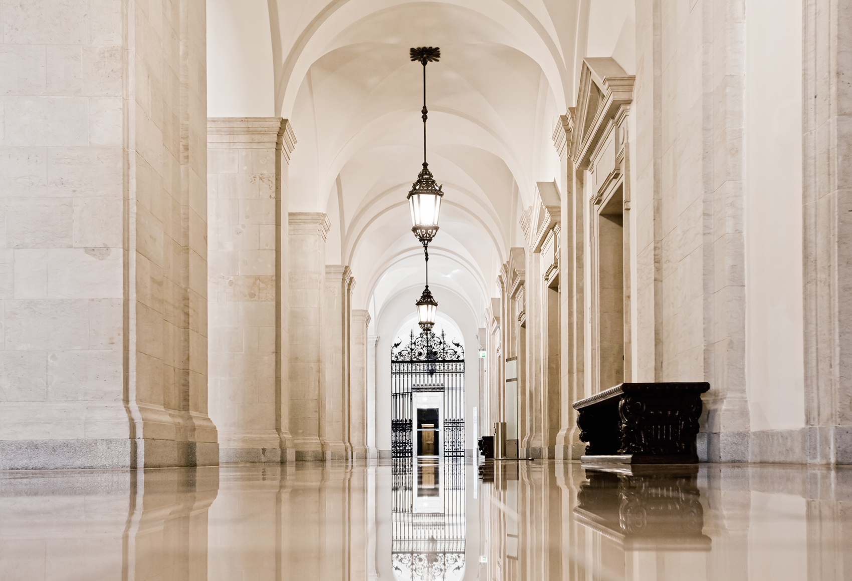 A corridor leading into the supreme court